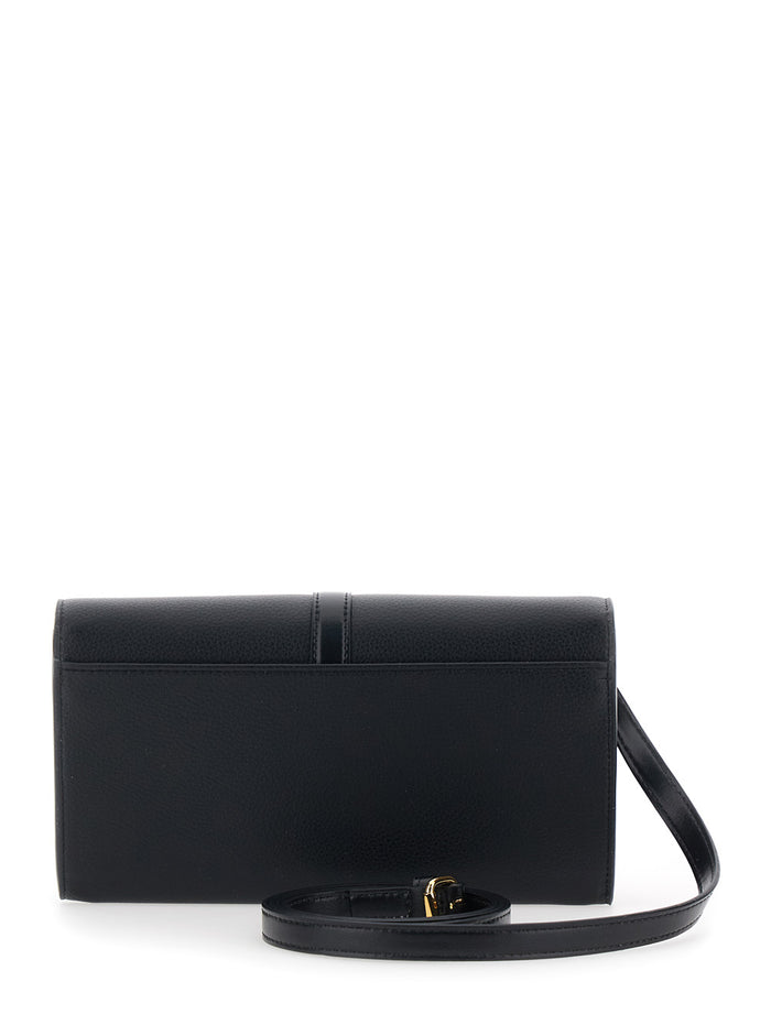 Shoulder Bag Stella Ryder with Logo Padlock Detail on the Front in Black Ecoleather for Women Polyamide Crossbody