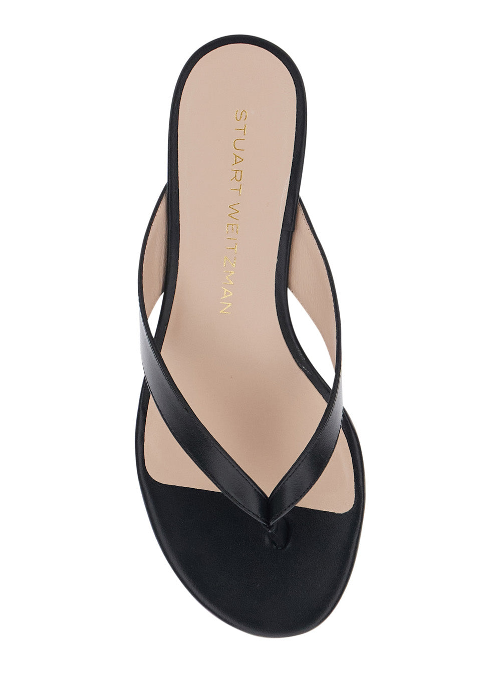 RIO SLEEK SANDAL Black with Slim Leather Details for Women Calf Flat Shoes
