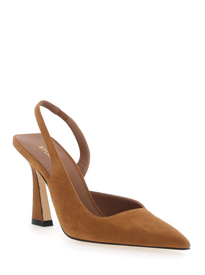VINNIE 85 DORSE Brown Leather Pumps with 8.5 cm Heel Heels