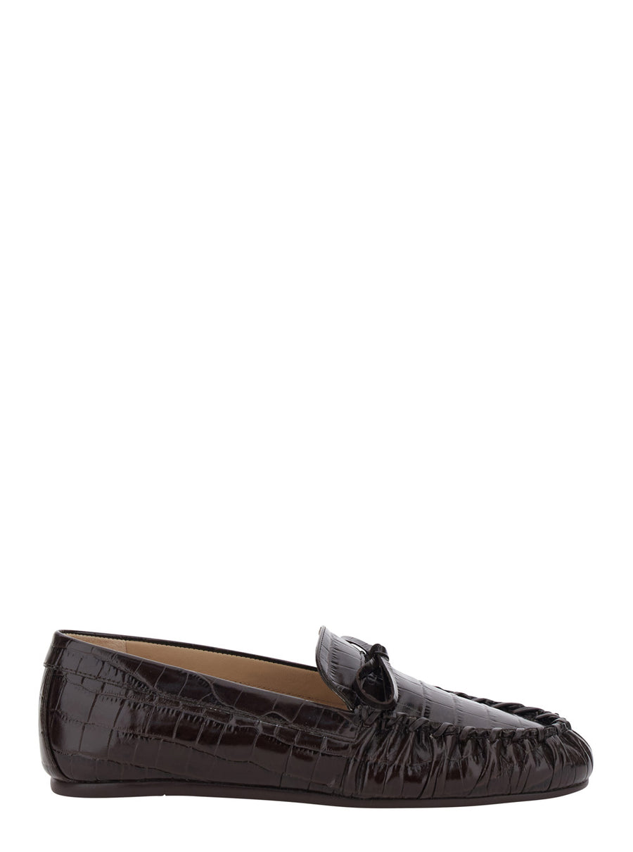 Loafers Britt Bow Brown Leather