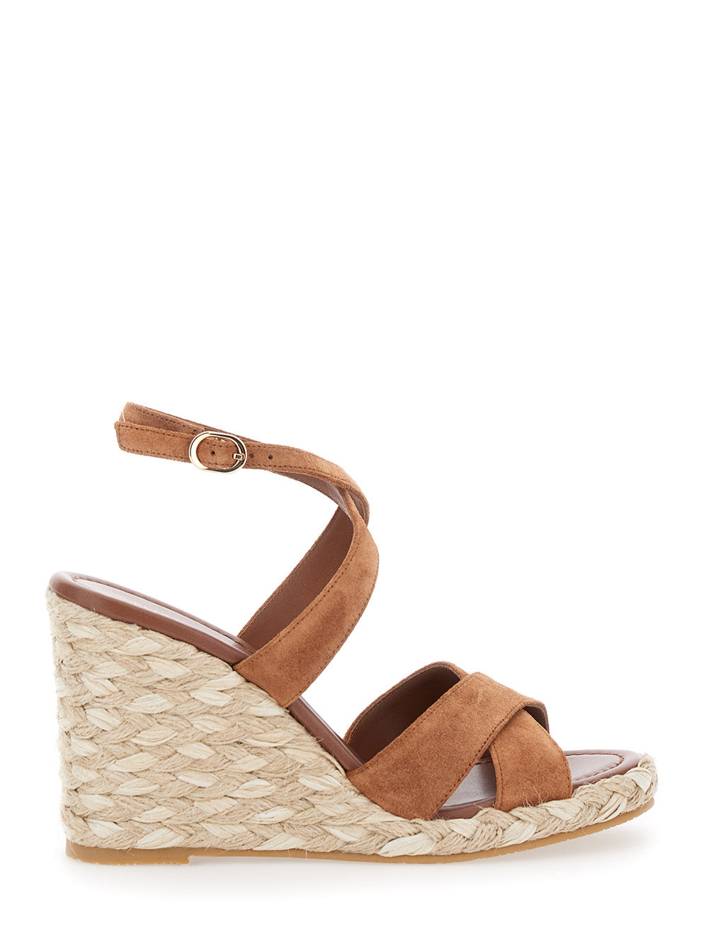 ALIYSSA WEDGE Brown High Heel Wedges for Women Calf