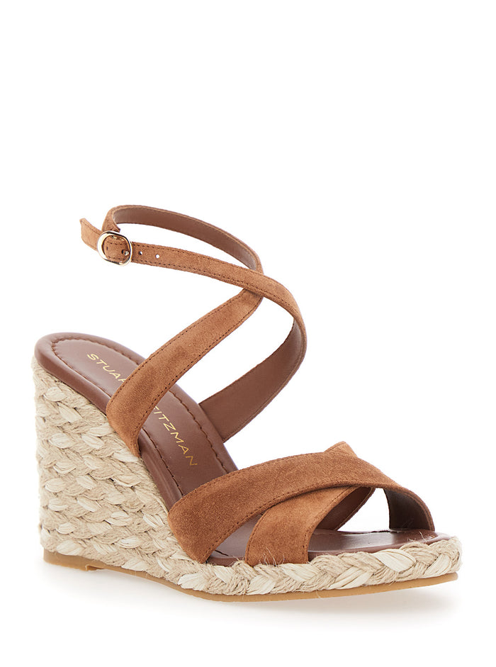 ALIYSSA WEDGE Brown High Heel Wedges for Women Calf