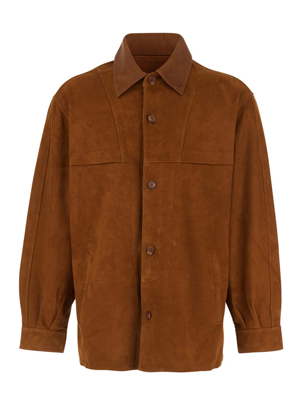 Jacket Brown Suede Leather Coat