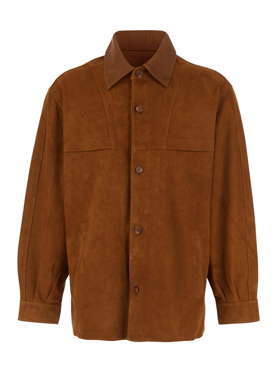 Jacket Brown Suede Leather Coat