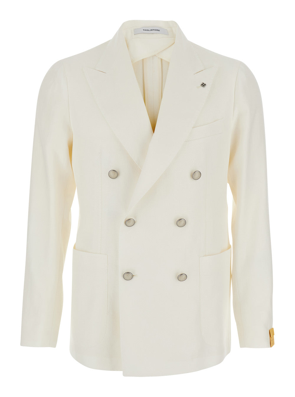 Jacket Montecarlo Double-Breasted With White Revers For Men Blazers