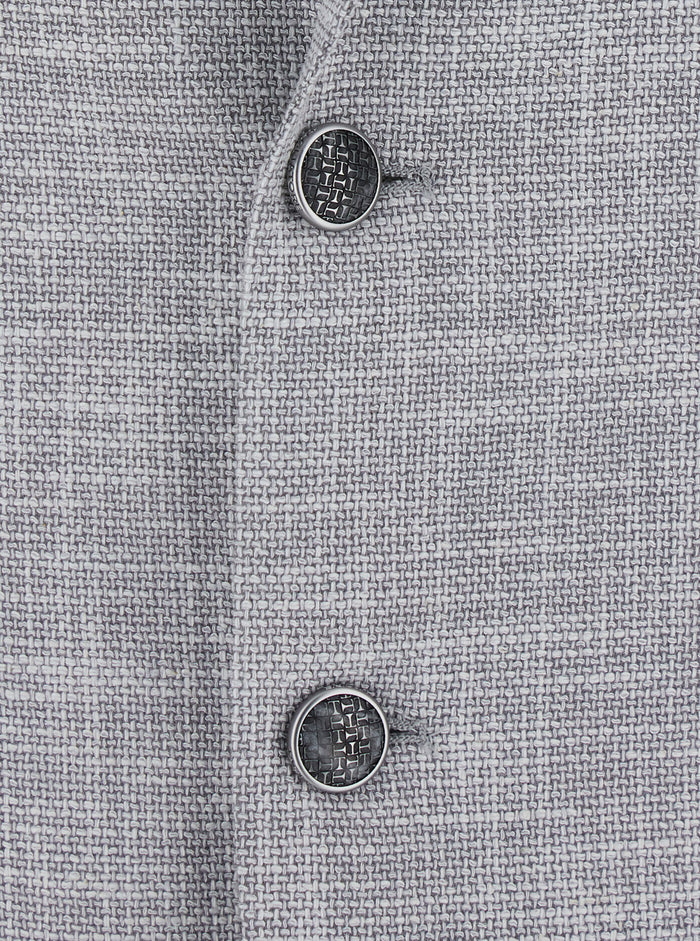 Mens Jacket With Button Closure And Pockets Gray Grey Blazers