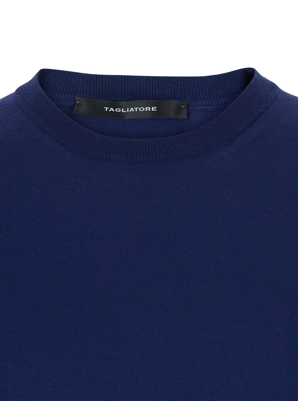 Blue T-Shirt with Round Neck and Short Sleeves in Cotton for Men Blu Tshirts Polo Shirts