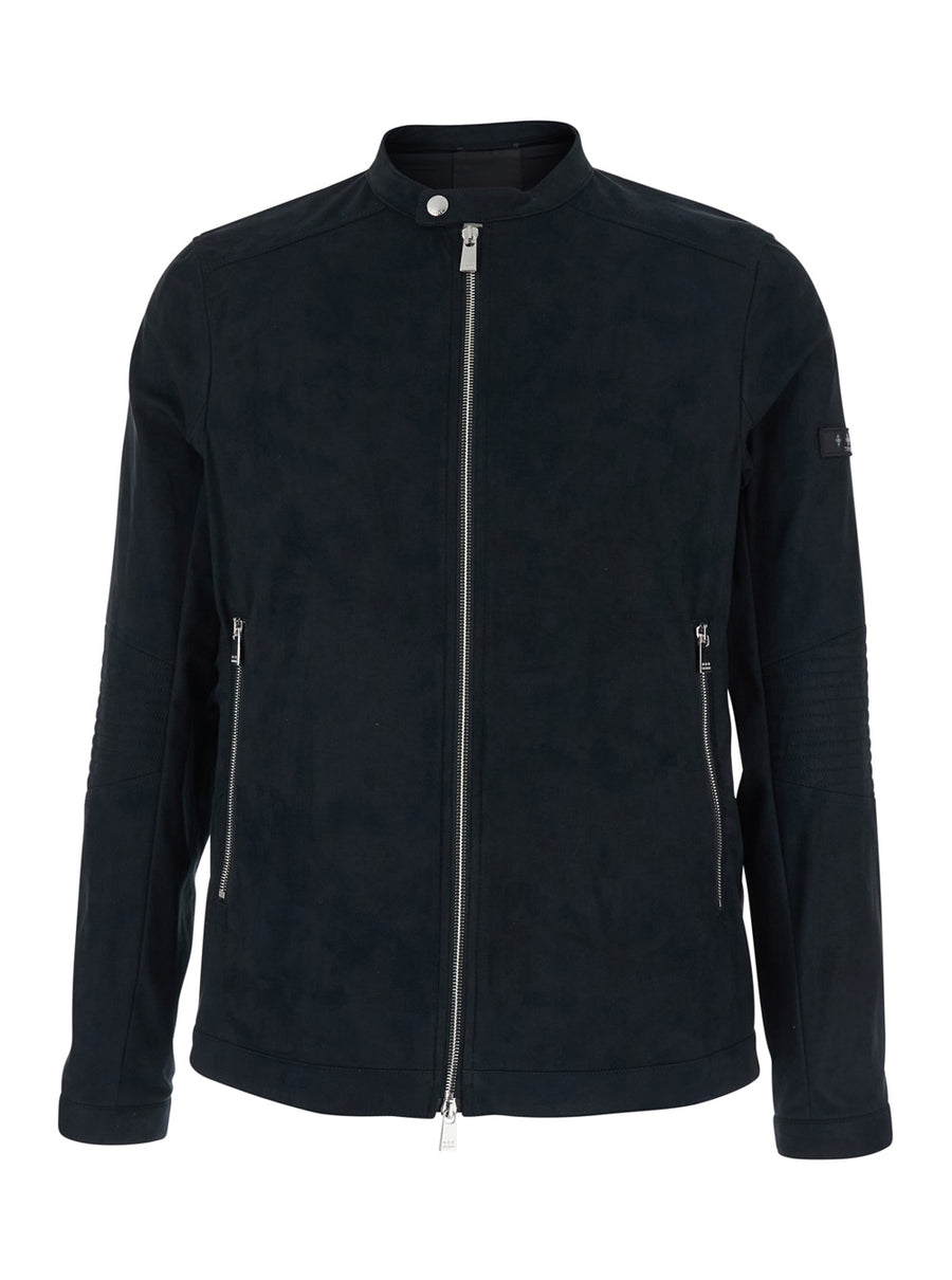 Jacket High Collar Black Coat