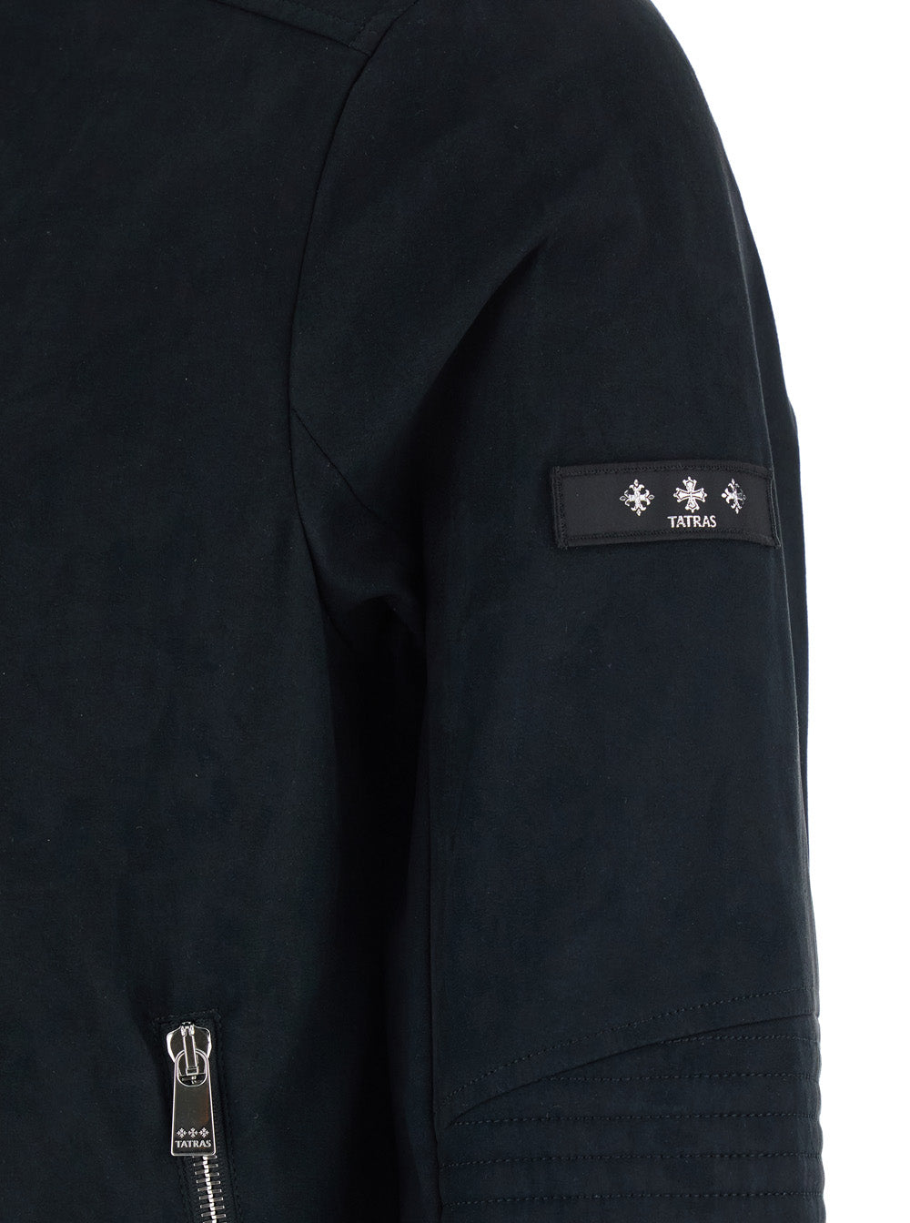 Jacket MCKZ0093033588001 Black with High Collar and Zip Closure in Tech Fabric Men Outerwear