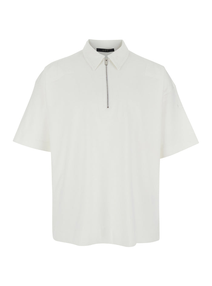 T-Shirt TELEMO White with Round Neck and Short Sleeves in Cotton for Men Tshirts Polo Shirts