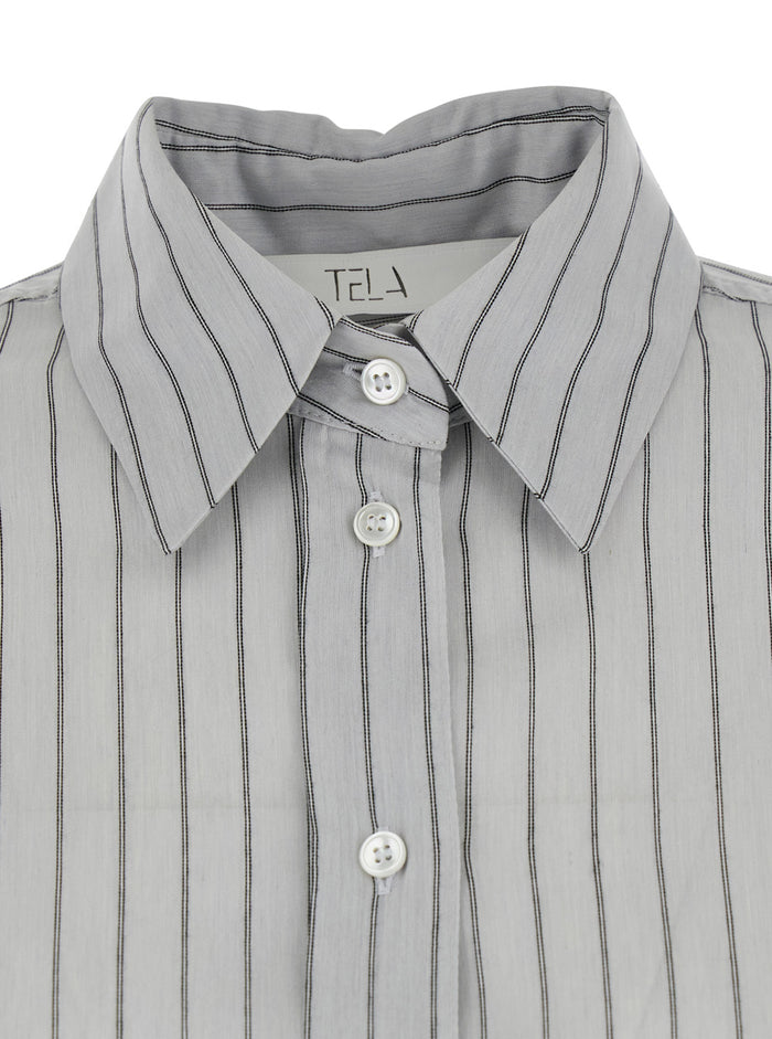 WATCH Gray Shirt in Lyocell and Silk for Women Grey Blouses
