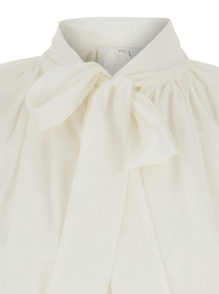 PASCAL White Classic Collar Cotton Shirt for Women And Blouses