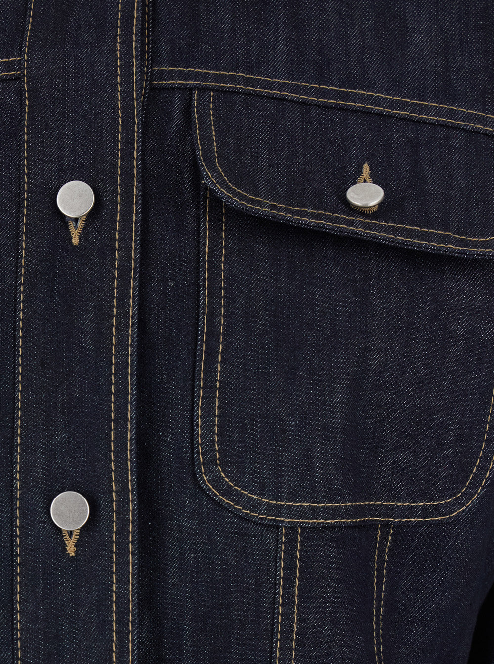 Blue Jacket With Classic Collar And Two Front Pockets Womens Denim Blu Cotton