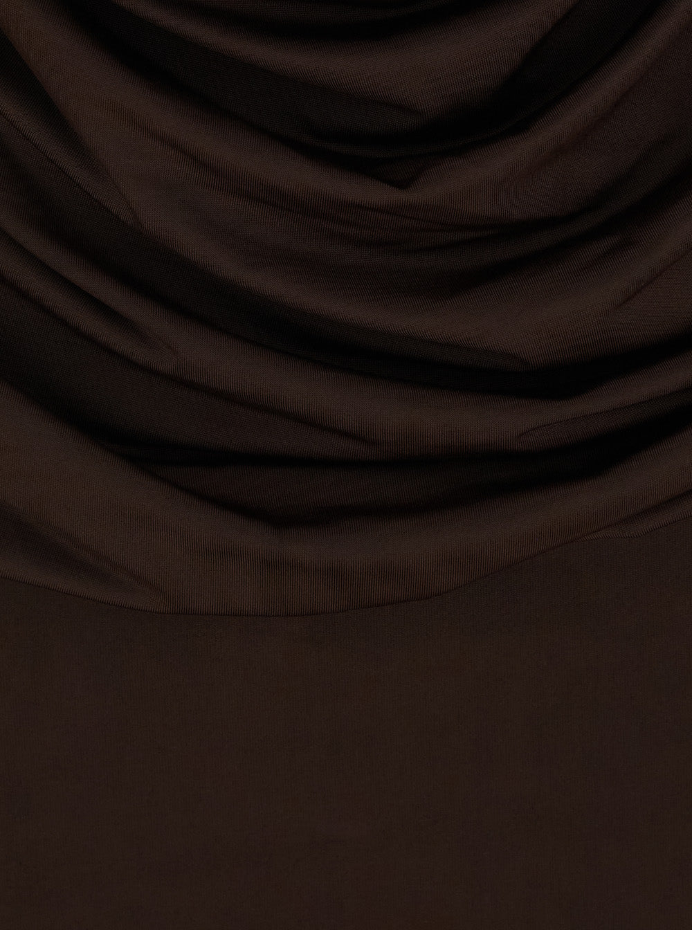 Mini Dress Lilia With Deep V-Neck Brown Fabric For Women