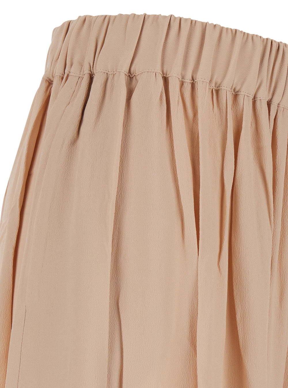 Noor Pink Pants With Bow At Waist Womens Fabric Trousers