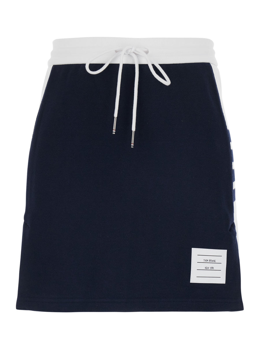Dress Classic 4 Bar Blue Cotton Skirt