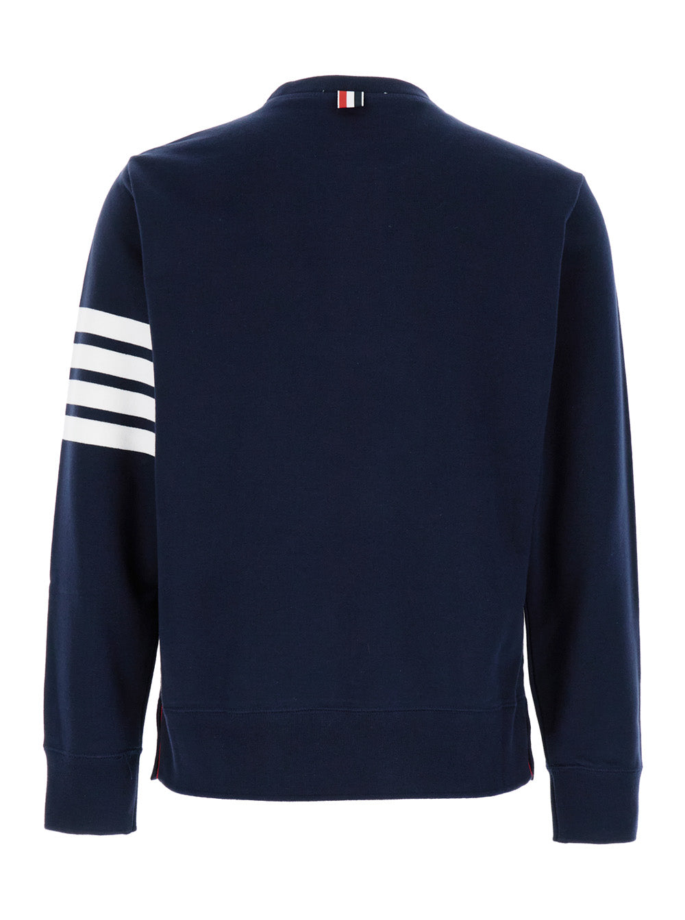 Crewneck Sweatshirt with 4-Bar Detail in Blue for Men Blu 100 % Cotton Sweatshirts