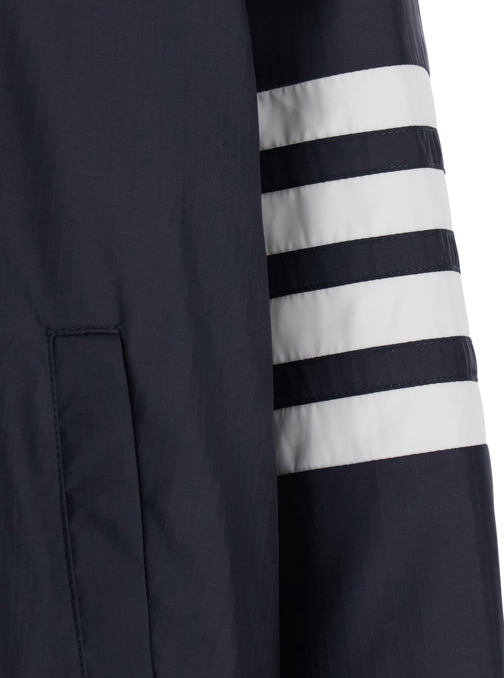 Blue Sweatshirt ZIP FRONT RAGLAN TRACK JACKET W- 4 BAR IN SHINY RIPSTOP with Closure and Sleeves Blu Sweatshirts