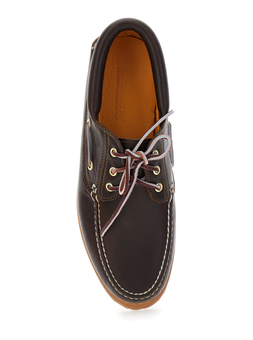 Brown Loafers With Embossed Logo On The Side And Low Block Heel Leather Man