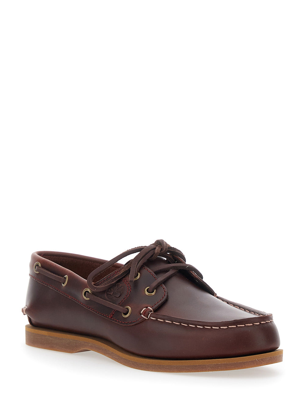 Bordeaux Loafers with Bow Detail on the Front and Embossed Logo Side in Leather Man