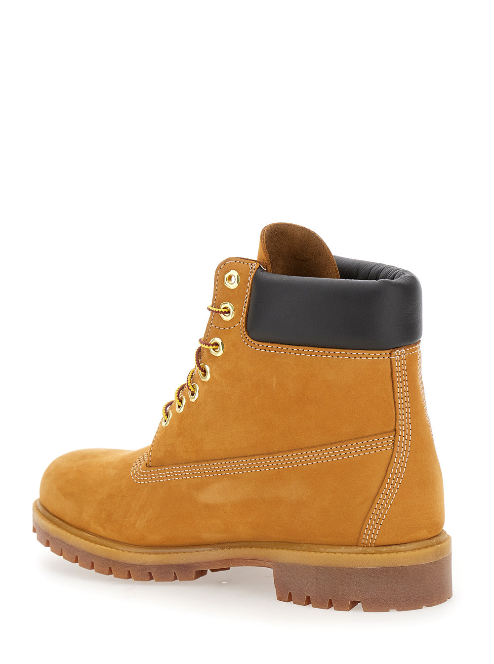 Premium Beige Lace-Up Ankle Boots With Logo Imprint On The Side Leather For Men