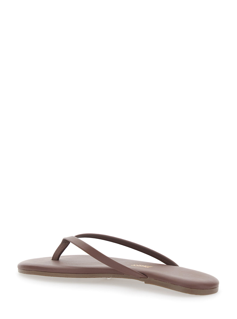 Foundations Matte Brown Sandals With Leather Straps Flat Shoes