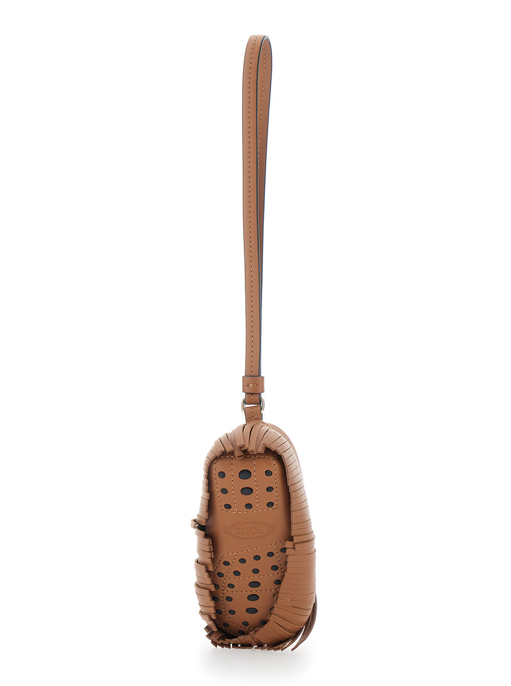 Fringe Pendant with Brown Leather Wrist Strap for Women Calf Accessory