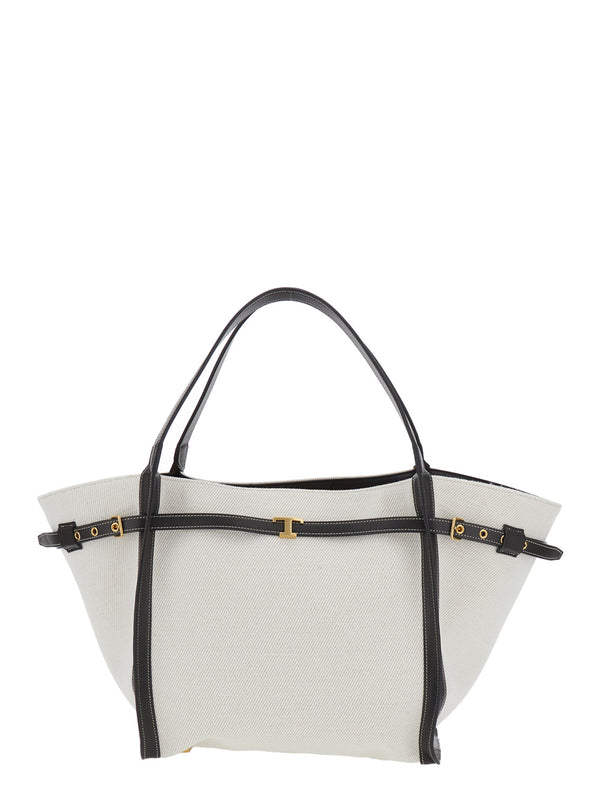 Tote Bag White Cotton-Linen
