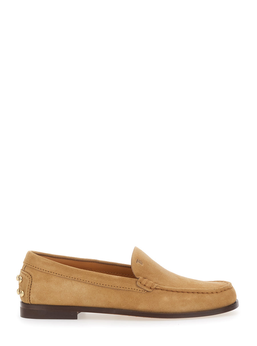 Loafers Beige Leather Calfskin