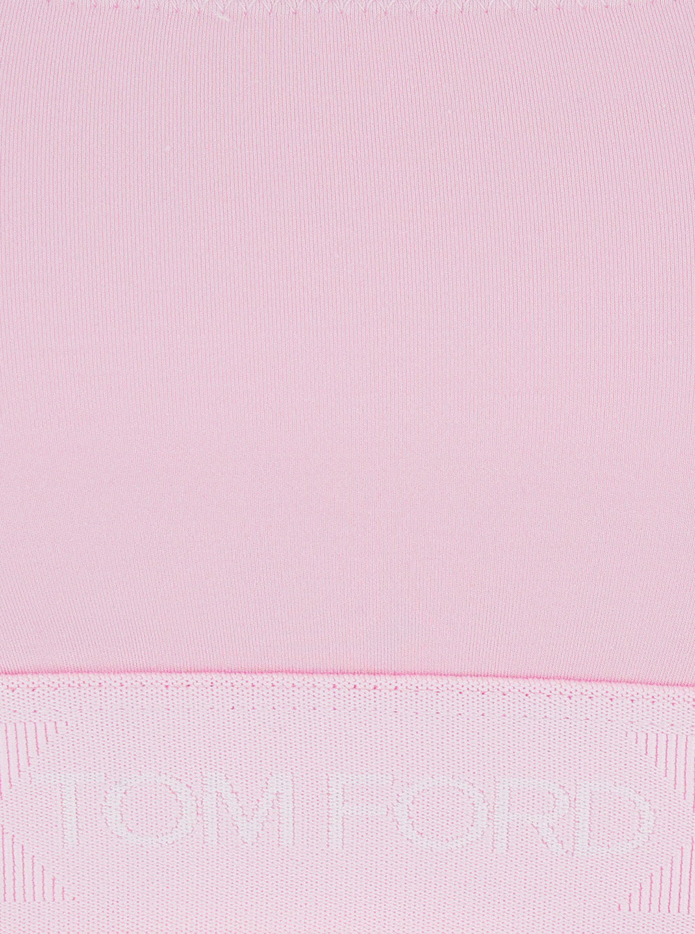 Pink Top Bralette with Wide Neckline and logo lettering on the Front in Modal Stretch Women Elastane Tops