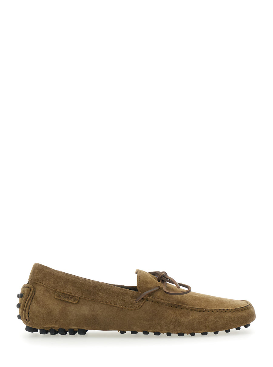 Loafers Driver Brown Suede Calf Leather