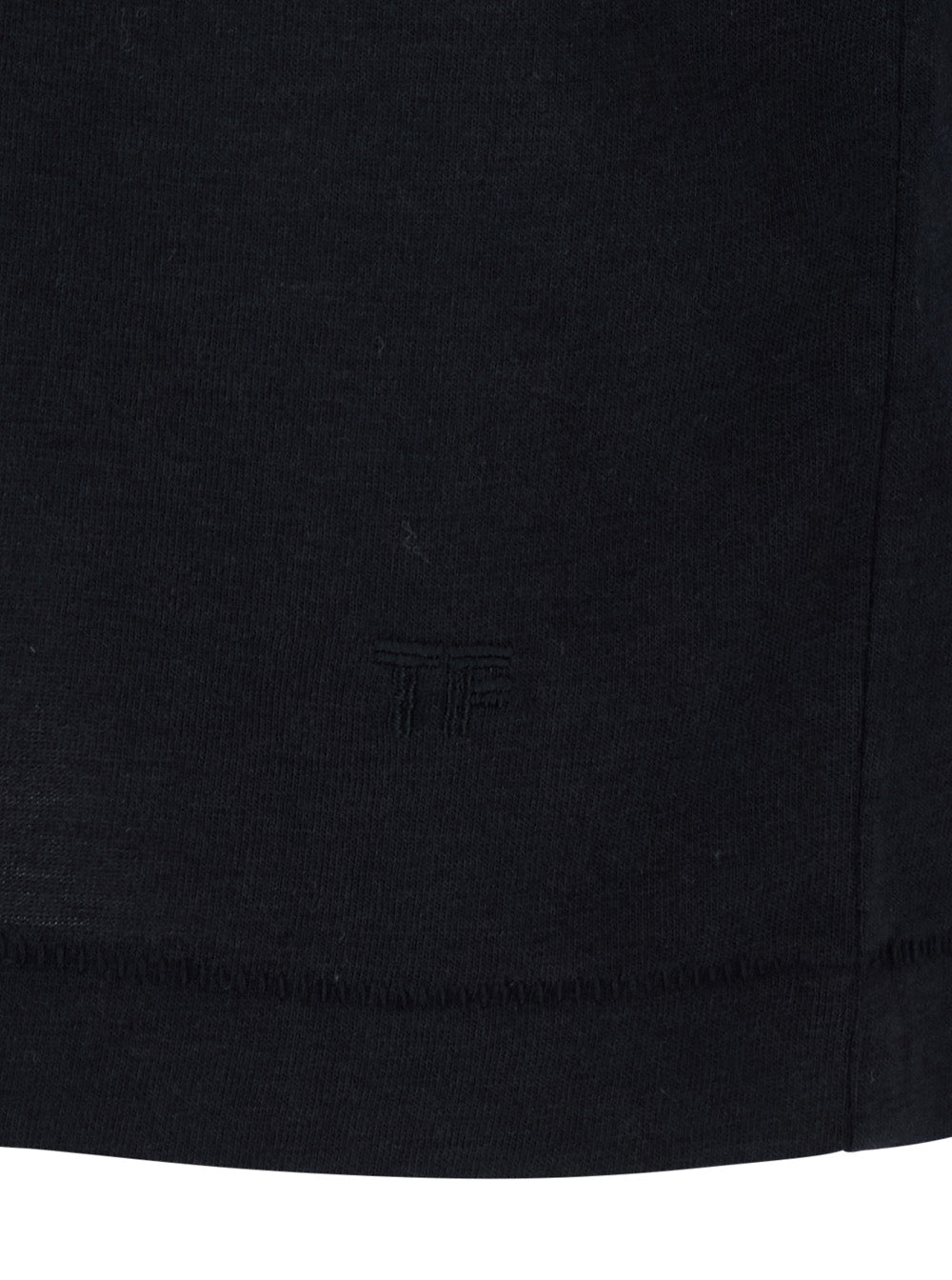 Black Crew Neck T-Shirt with Logo Embroidery on the Front in Cotton Blend for Men Lyocell Tshirts And Polo Shirts