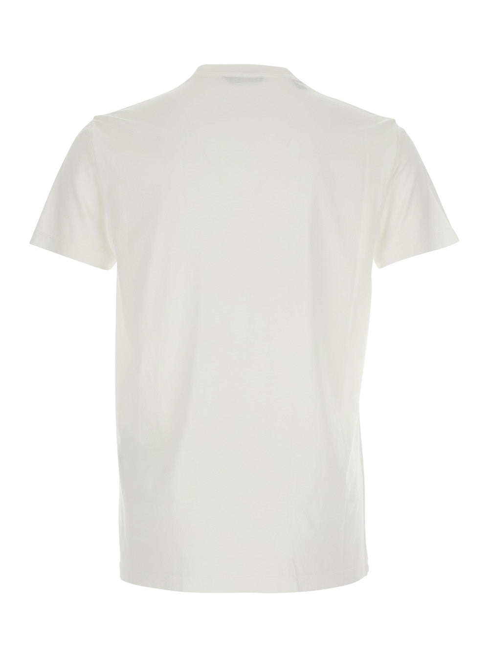 T-Shirt cotton silk ss White with Round Neck in and Men Tshirts Polo Shirts