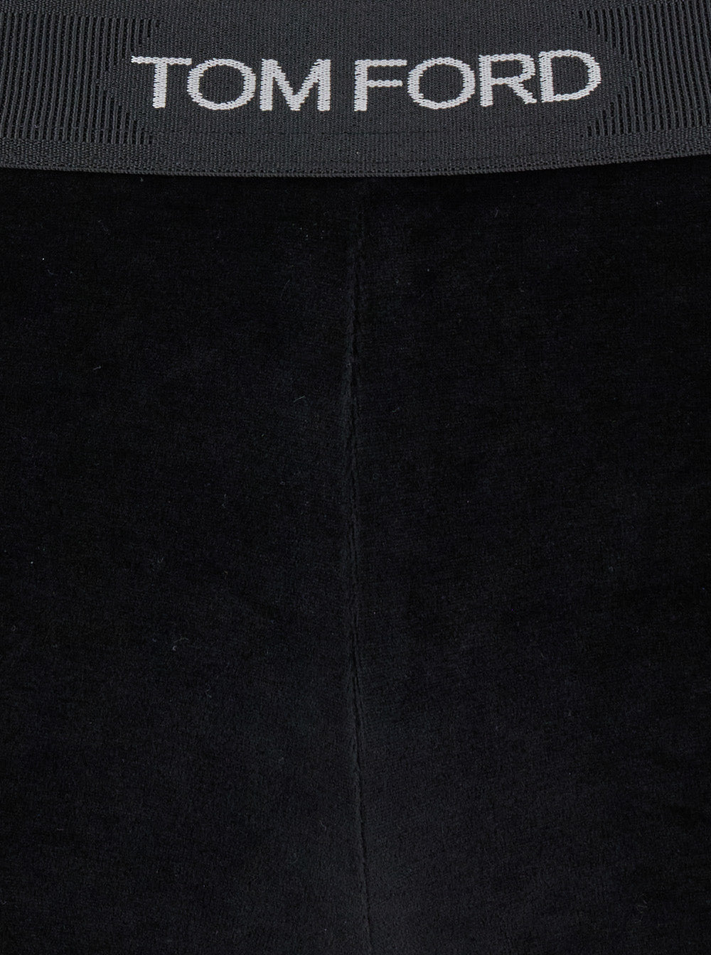 Black Leggings with Elasticated Waist and Logo Lettering in Velvet for Women Triacetate Polyester Trousers