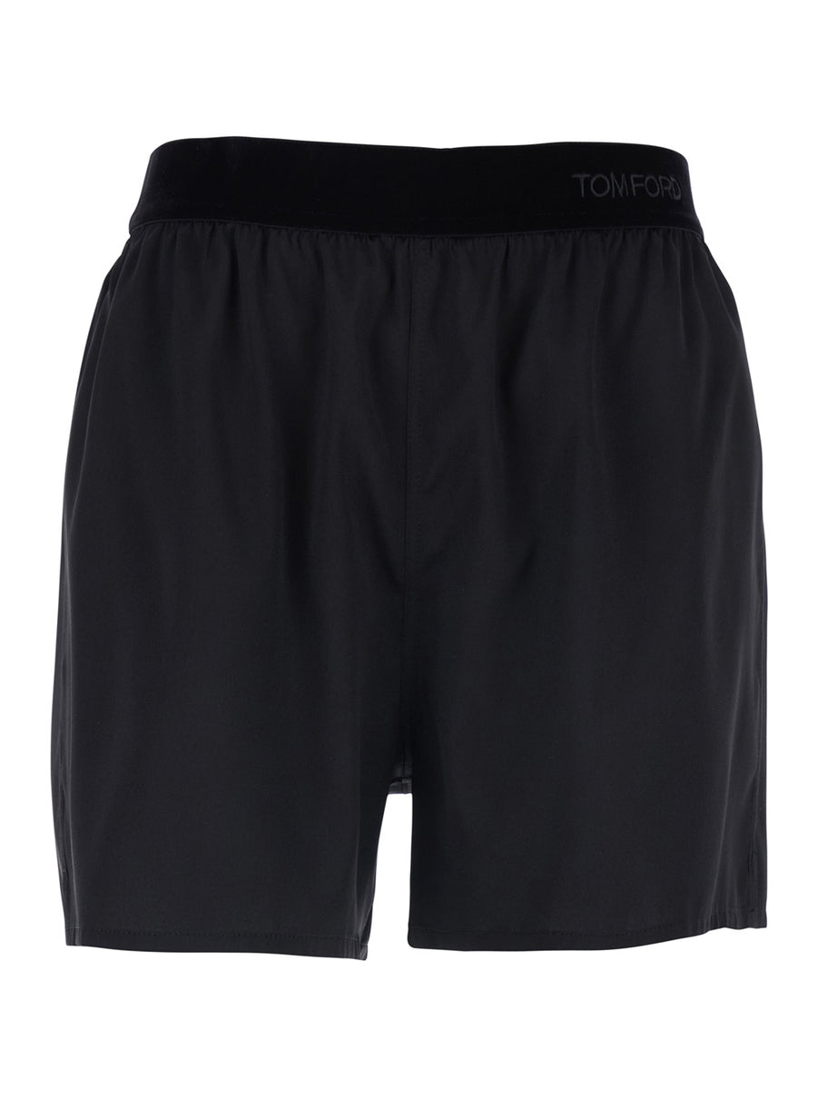 Shorts Black Stretch Silk