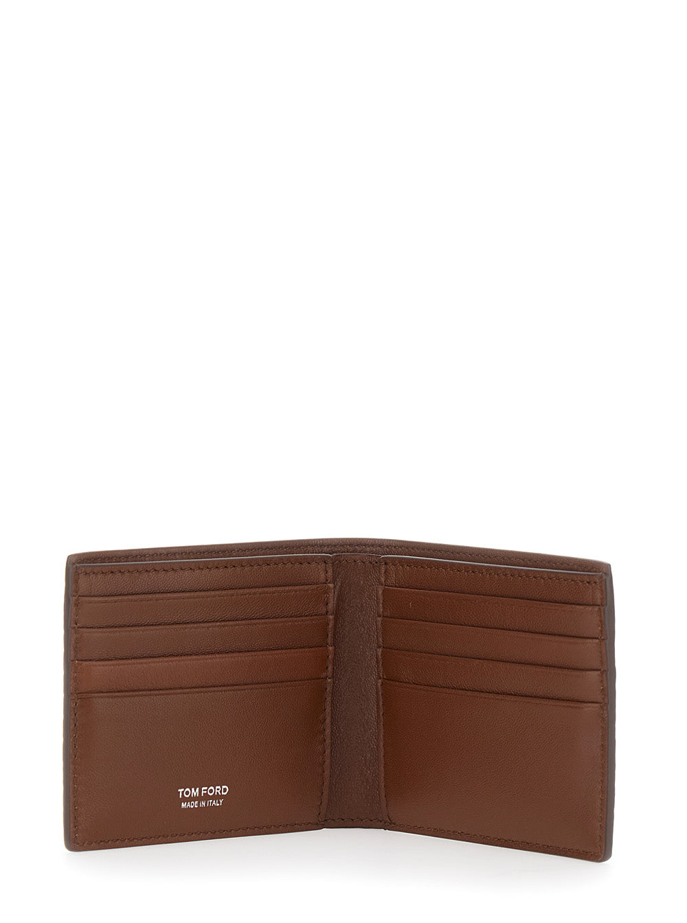 Brown Crocodile-Embossed Leather Bi-Fold Wallet for Men Calf Products