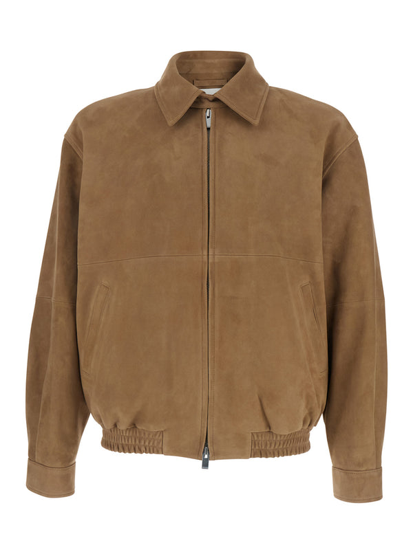 Jacket Suede Brown Goat Leather Coat