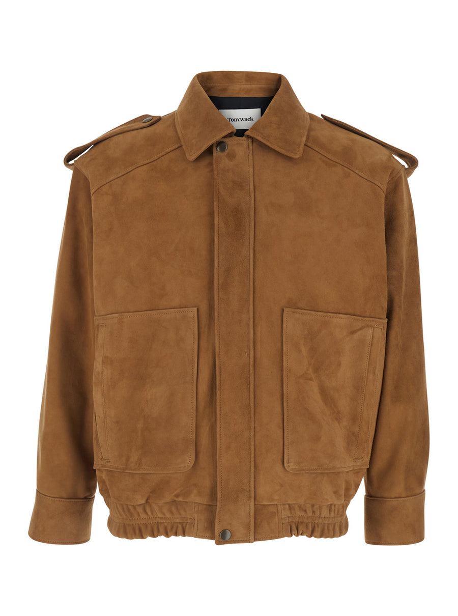 Mens Suede Jacket Brown Goat Coat