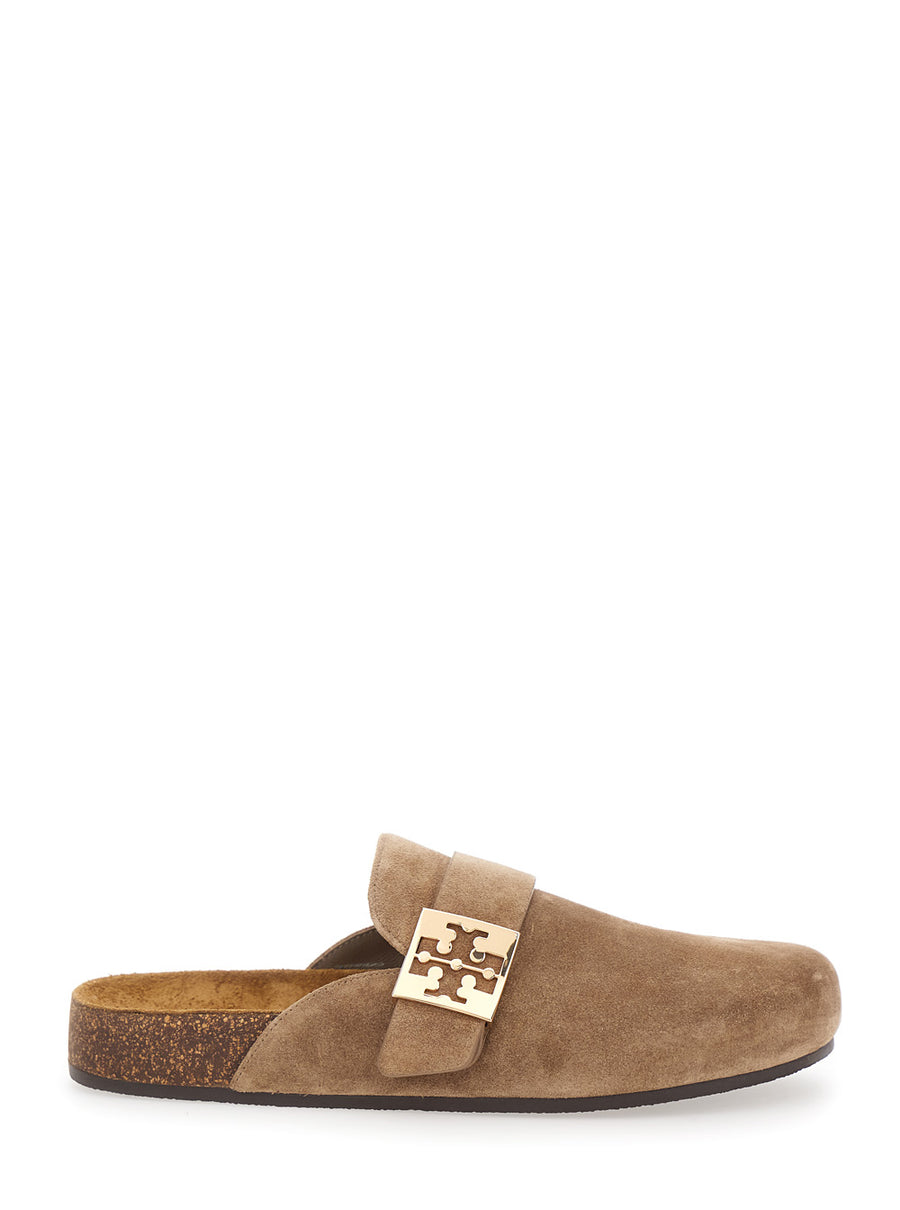Slip-On Mule Mellow Beige Suede Bovine Leather