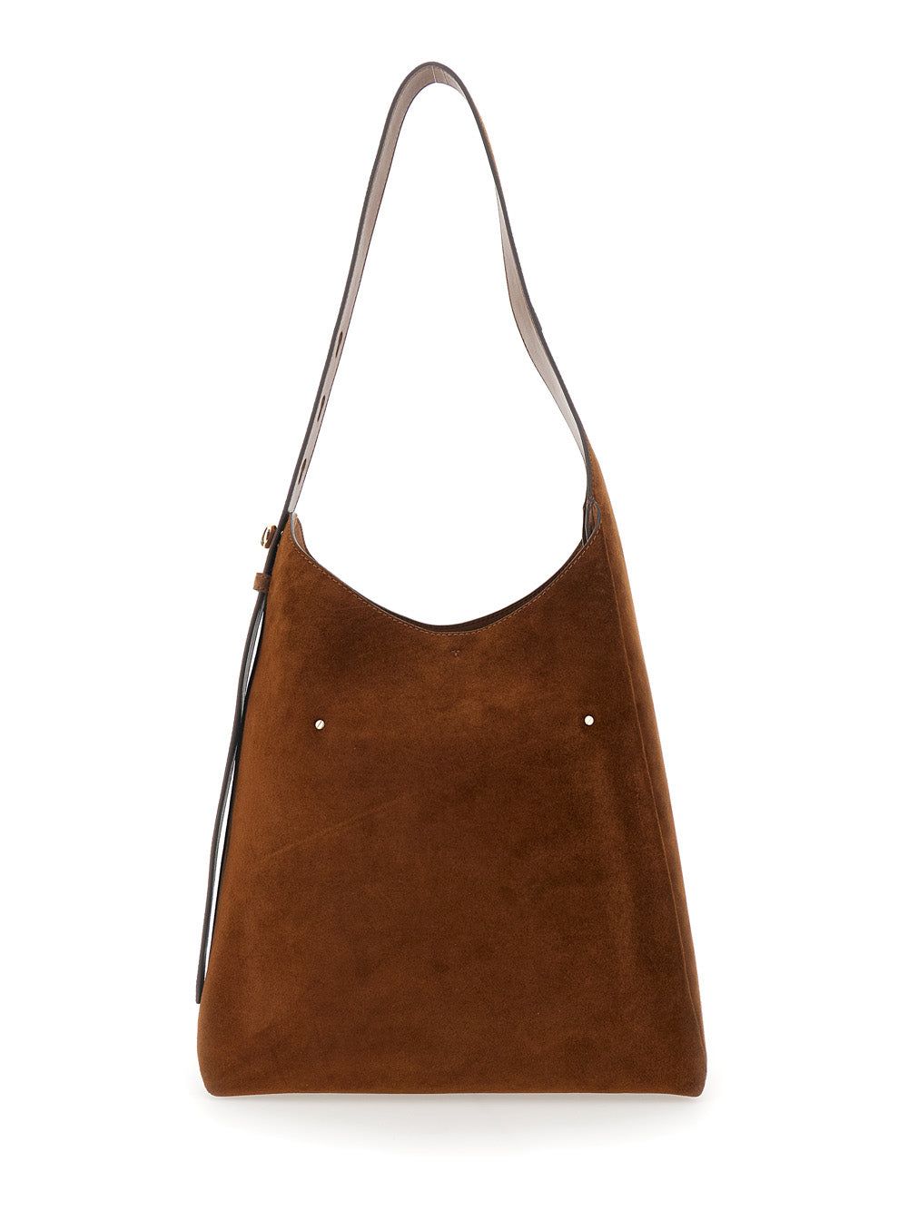 Shoulder Bag Romy with Adjustable Suede Strap Brown Women Bovine
