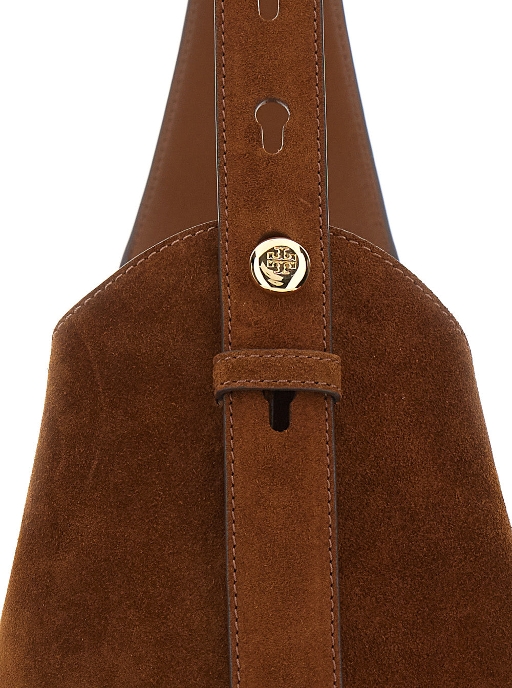Shoulder Bag Romy with Adjustable Suede Strap Brown Women Bovine