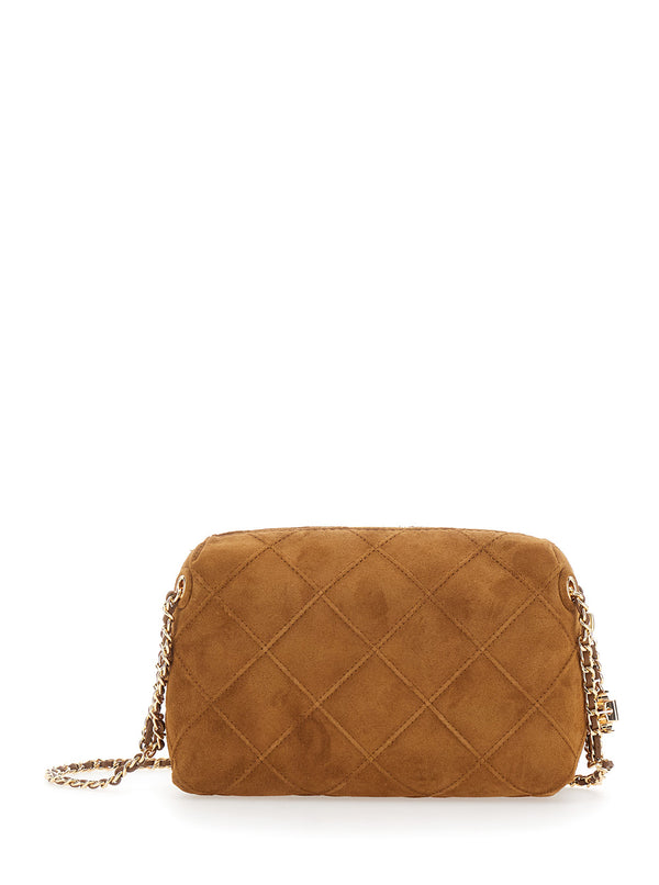 Shoulder Bag Fleming Brown Suede Bovine