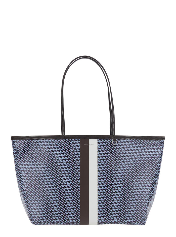 Tote Bag THE RACER with Multicolor Cotton Fabric Details for Women Linen