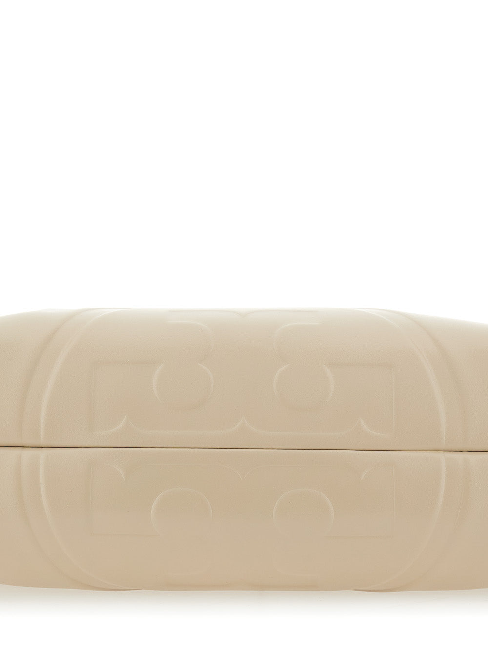 Shoulder Bag Ella with Drawstring Closure and Logo Embossed in Ecoleather Beige Women Polyester