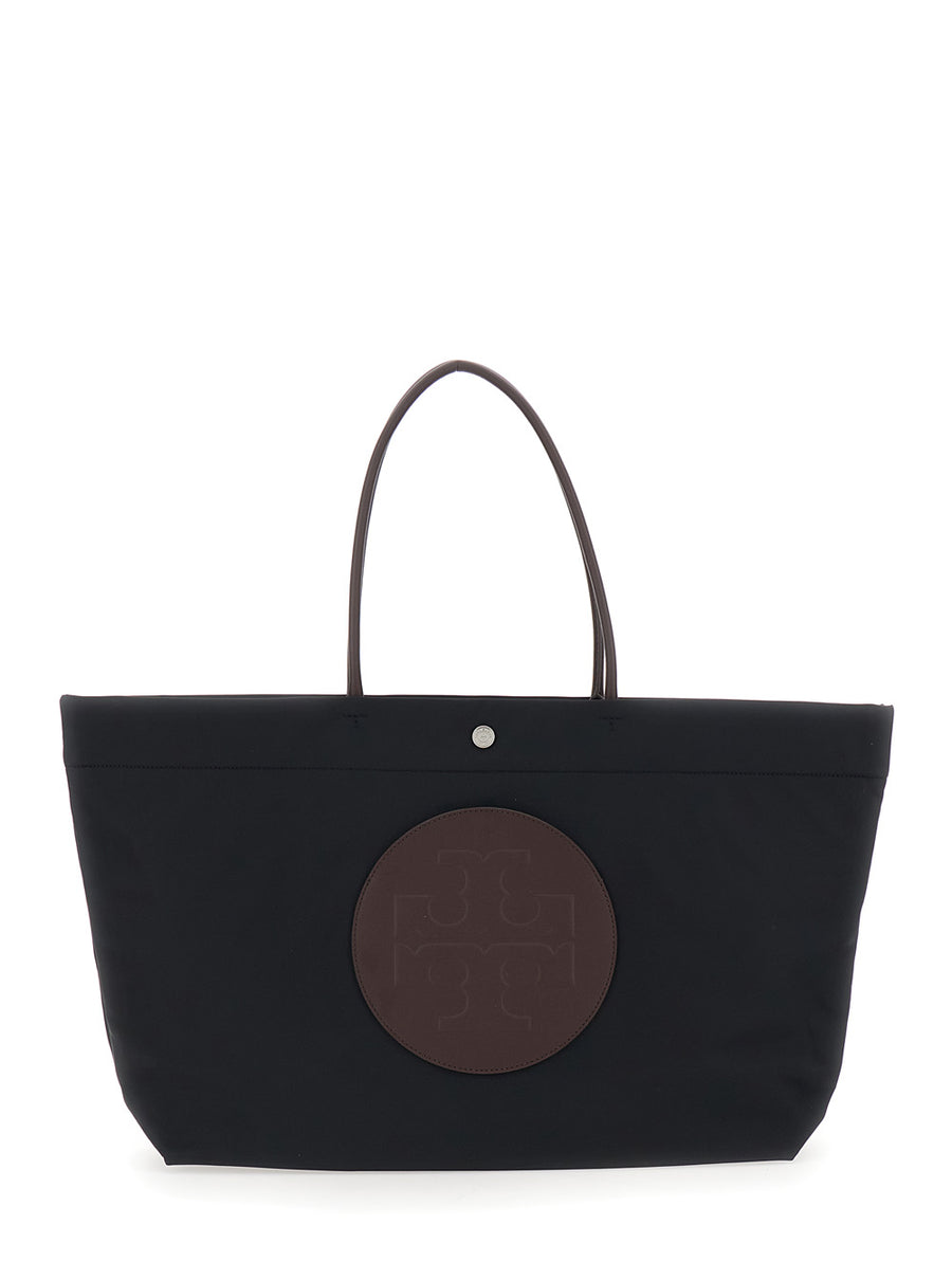 Tote Bag Ella Twist Black Ecoleather Polyamide