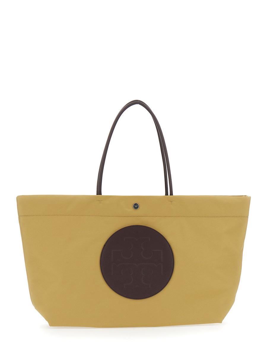 Tote Bag Ella Twist Yellow Ecoleather Polyamide