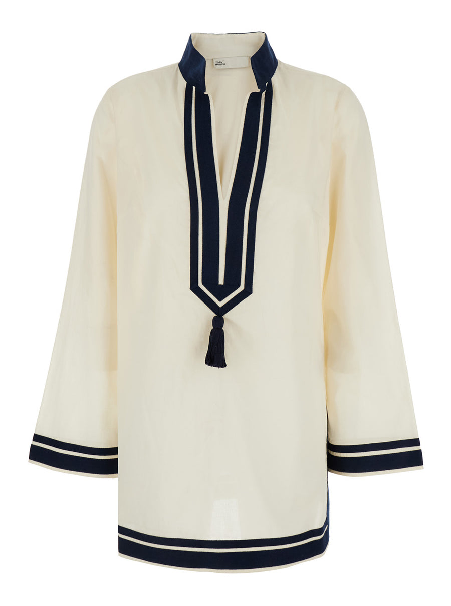 Caftan Dress White Cotton