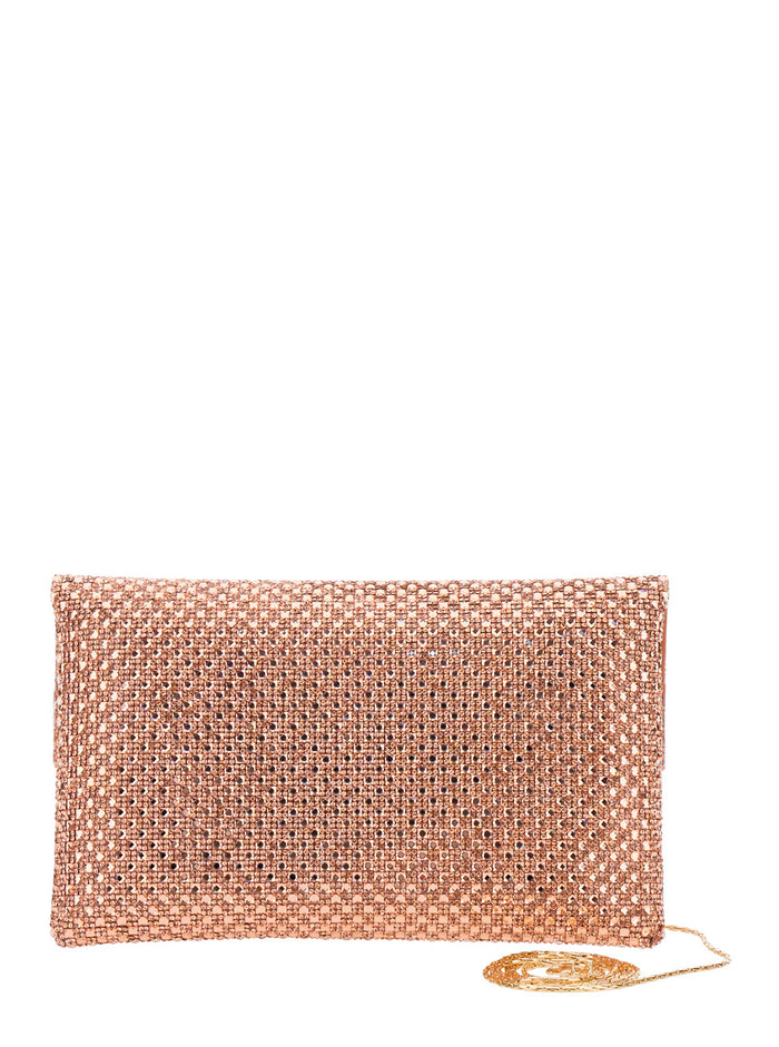 Handbag Morna with Crystal Details in Metallic Leather for Women Hand Bags