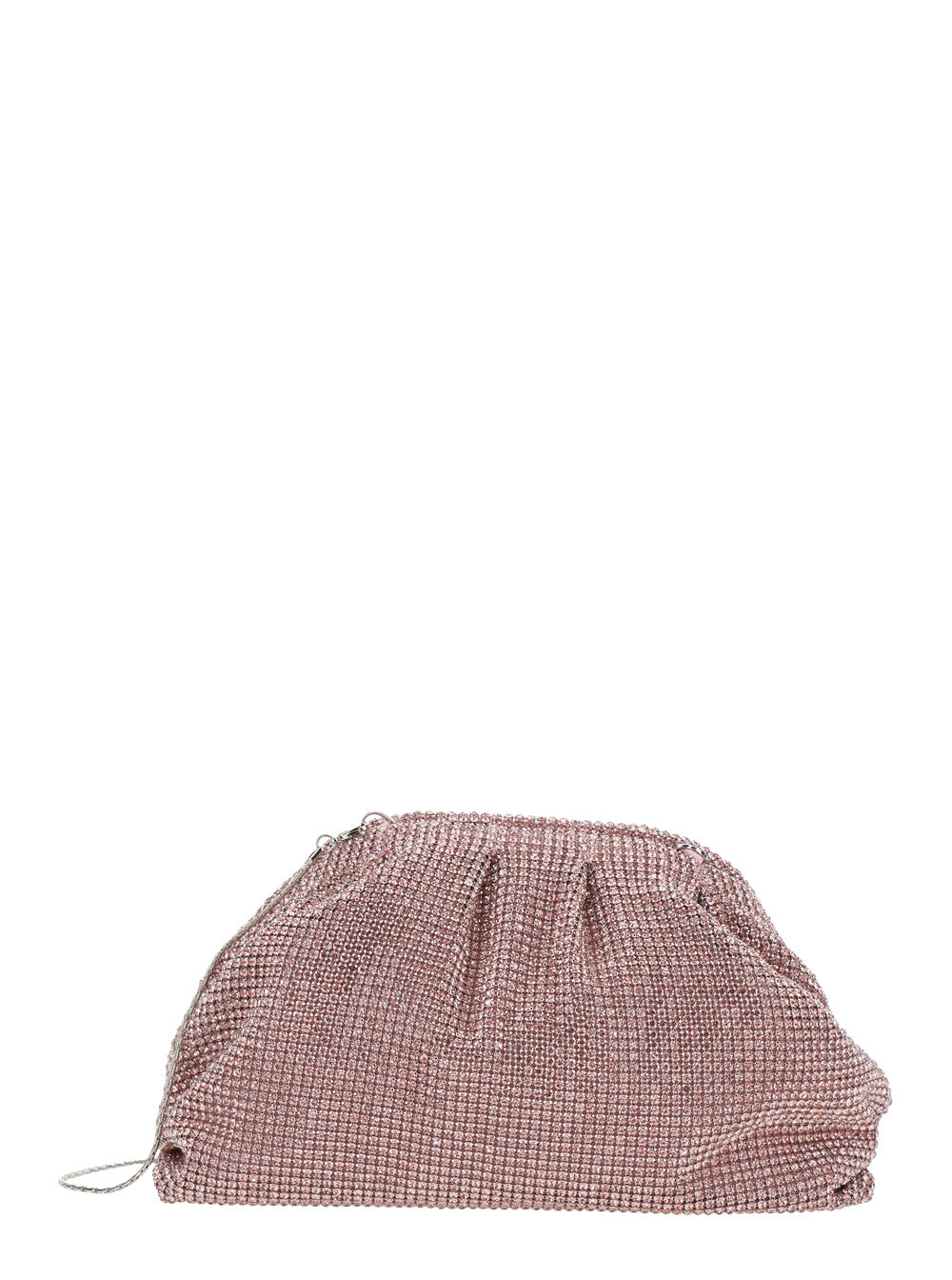 Pouch Petra with Removable Shoulder Strap and All-Over Pink Crystal Mesh Clutches Pochettes
