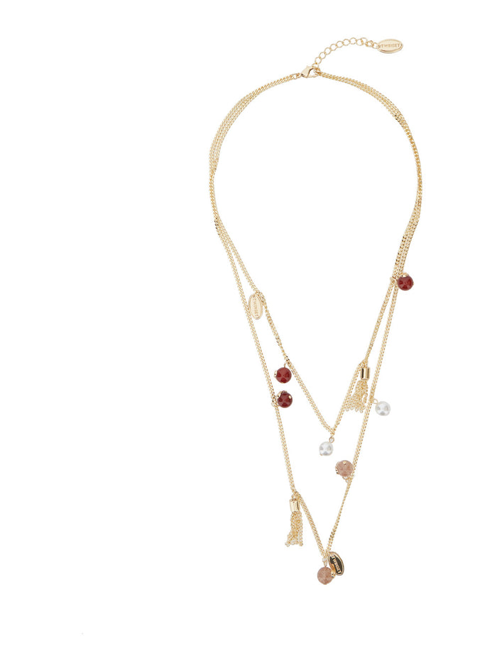 Necklace Metallic with Brass Details for Women Necklaces